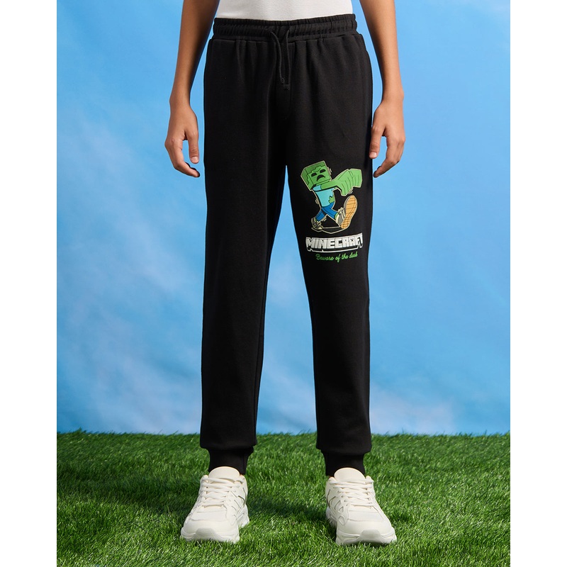 Senior Boys Black Minecraft Active Pants