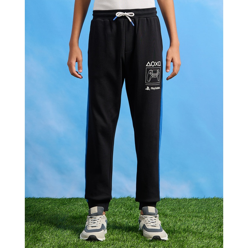 Senior Boys Black PlayStation Active Pants