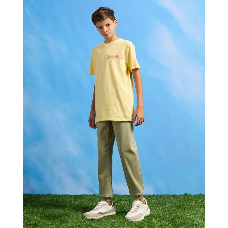Senior Boys Yellow Your Limits Anime T-Shirt