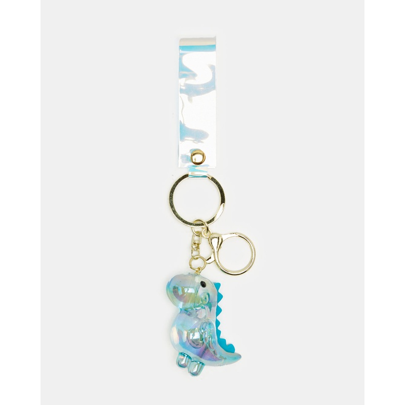 Women Blue Embellished Dino Key Ring