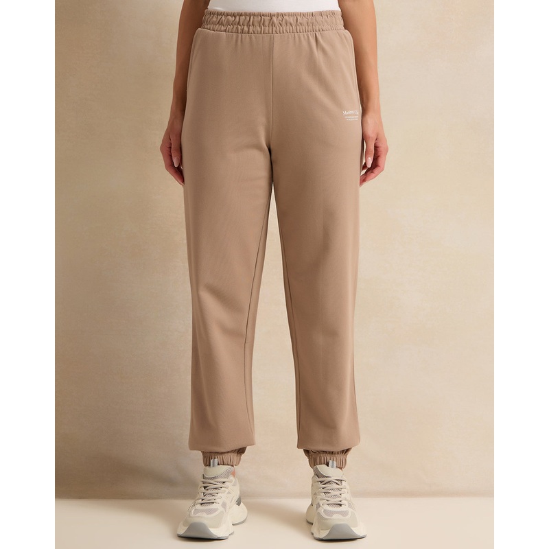 Women Brown Elasticated Hem Active Pants