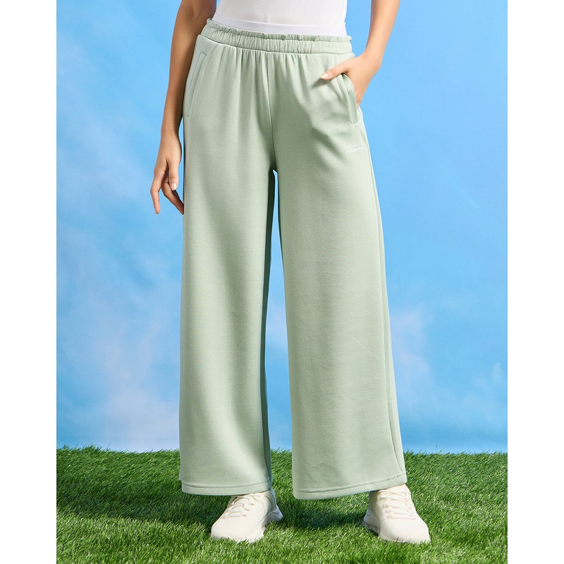 Women Mint Wide Leg Active Pants