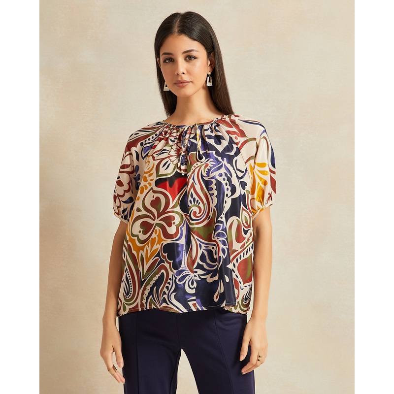 Women Multicolour Printed Top|UK8|UK10|UK12|UK14|UK16|UK18
