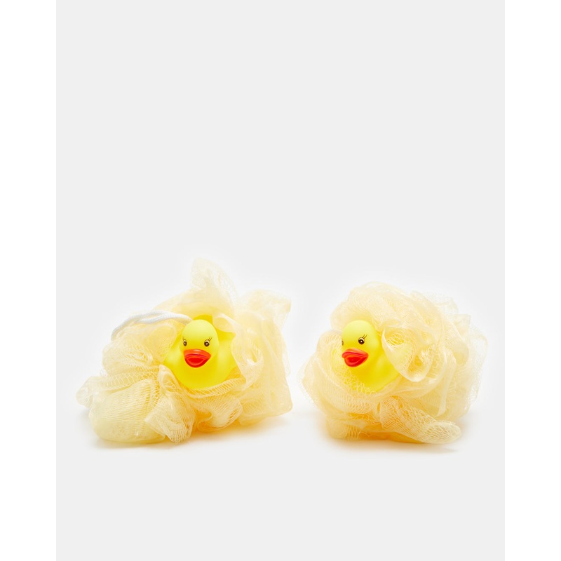Beige Embellished Bath Sponge Set Of (2 Pieces)