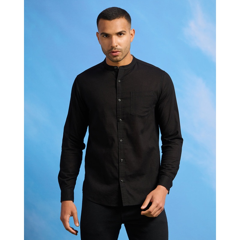 Men Black Linen Shirt|Small|Medium|Large|X-Large|XX-Large