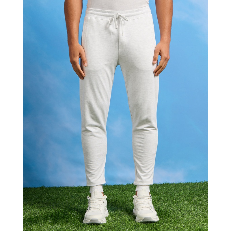Men Ecru Basic Active Pants|Small|Medium|Large|X-Large|XX-Large