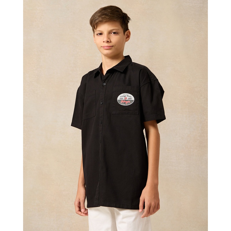 Senior Boys Black Over Size Shirt