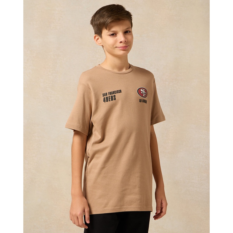 Senior Boys Brown Over Size San Francisco 49Ers T-Shirt
