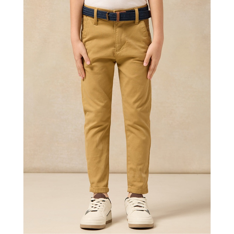 Boys Tan Dobby Belted Trouser|2-3 Years|3-4 Years|4-5 Years|5-6 Years|6-7 Years|7-8 Years