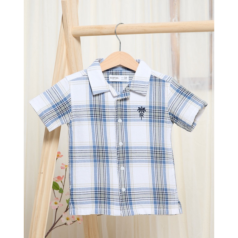 Infant Boys Blue Checkered Shirt