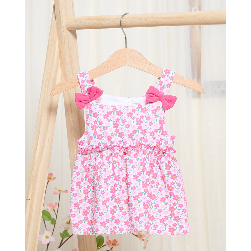 Infant Girls Fuchsia Printed Blouse