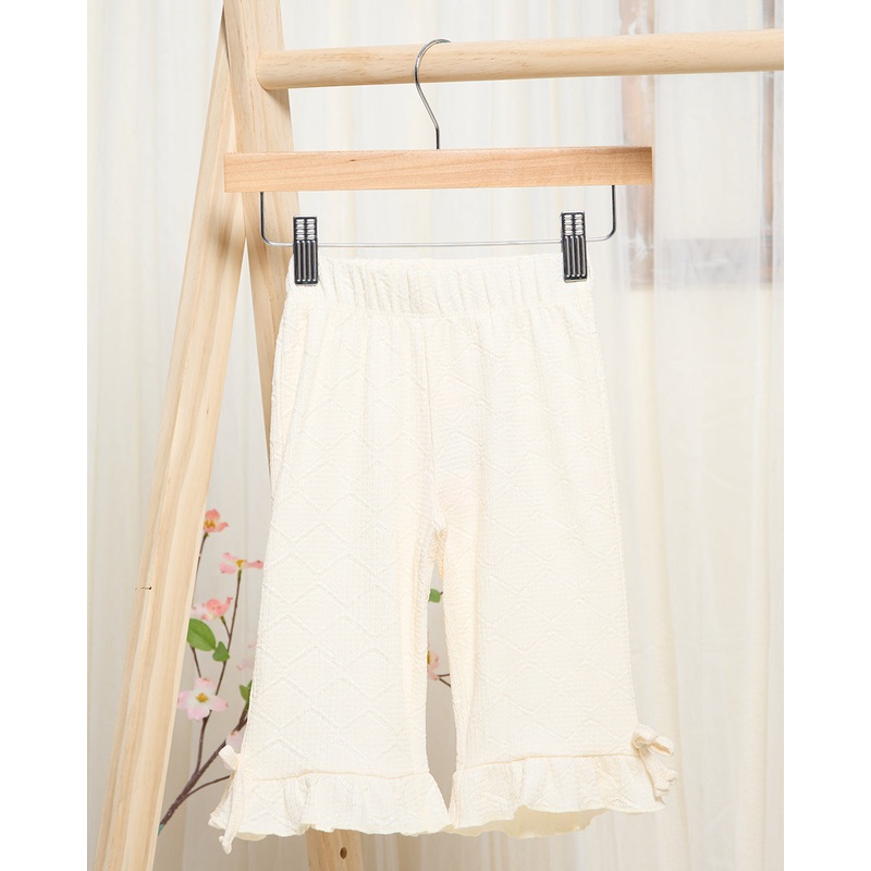Infant Girls White Jacquard Jogger