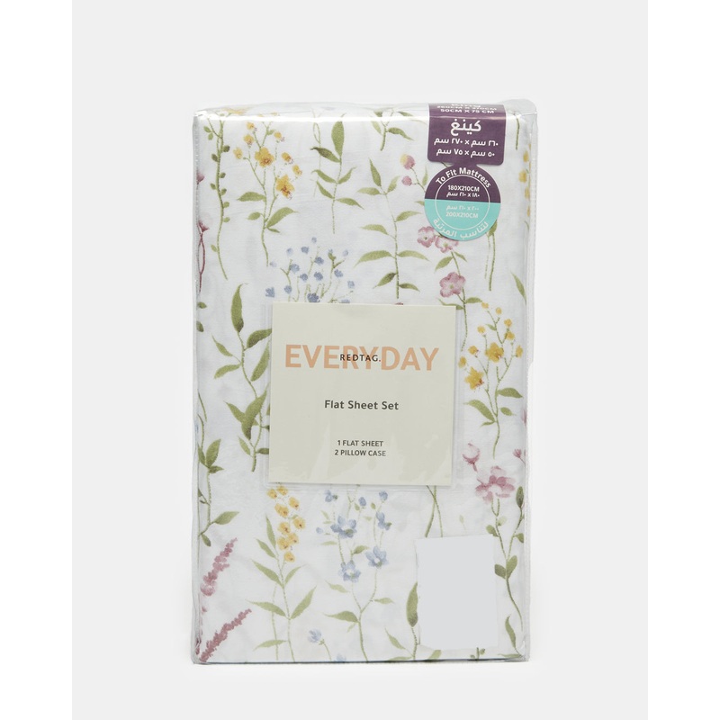 Multicolour Printed Flat Sheet (King Size)