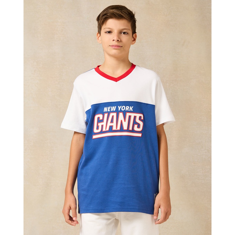 Senior Boys Blue Over Size NY Giants T-Shirt
