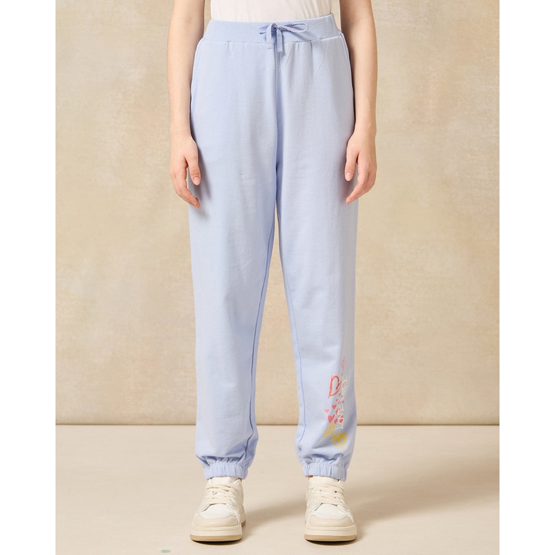 Senior Girls Blue Printed Active Pants