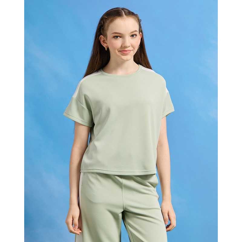 Senior Girls Mint Cut And Sew Top