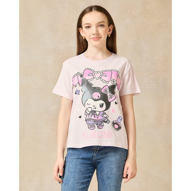 Senior Girls Purple Kuromi Boxy T-Shirt