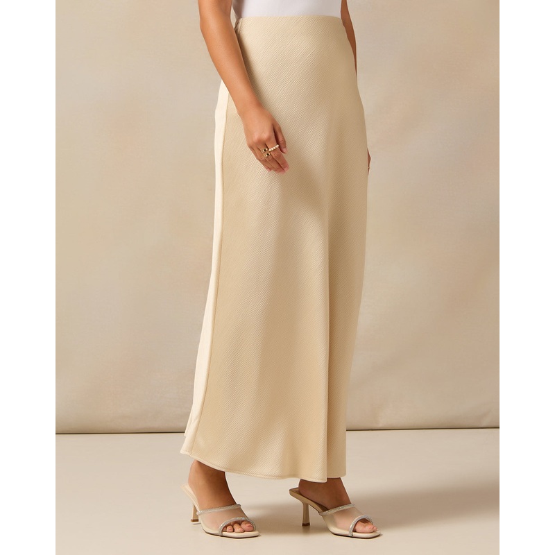 Women Ivory Textured Skirt|UK8|UK10|UK12|UK14|UK16|UK18
