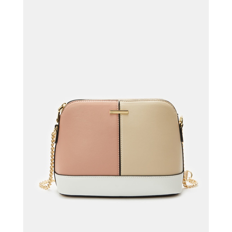 Women Pink And Beige Cross Body Bag