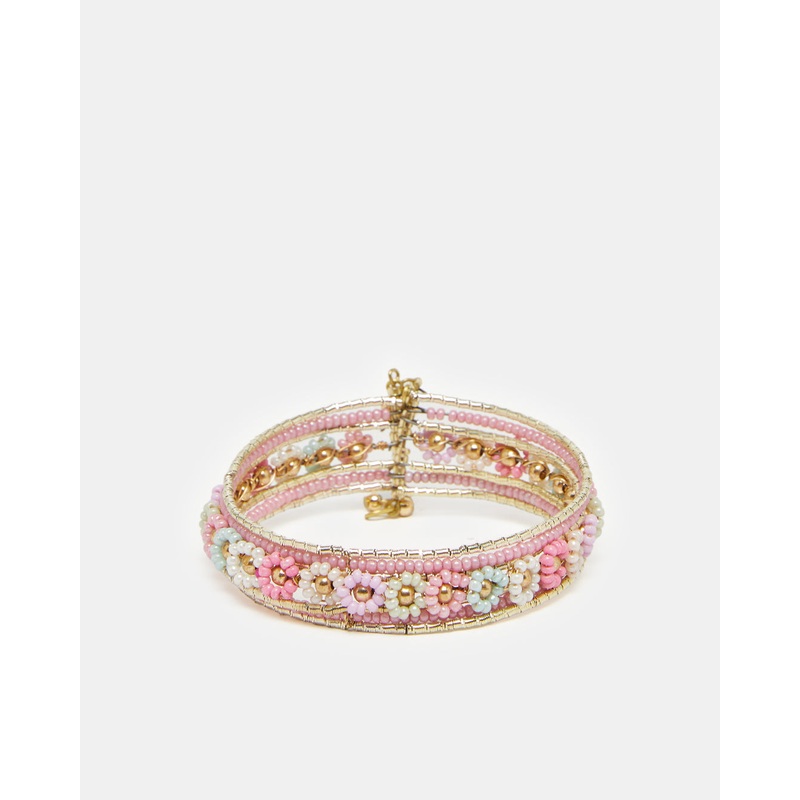 Girls Gold Pearl Embellished Bracelet