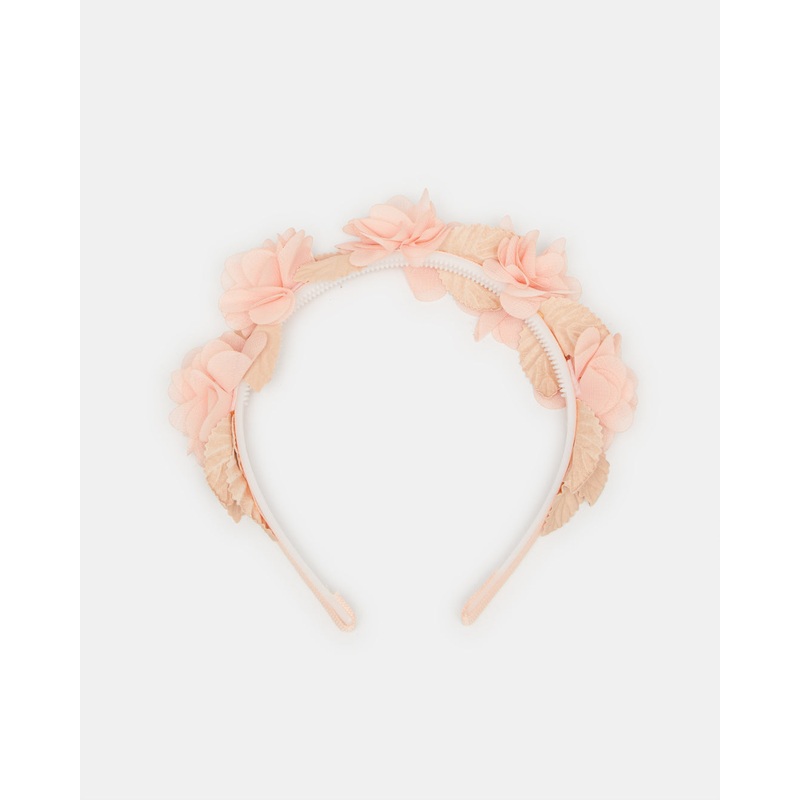 Girls Pink Floral Headband