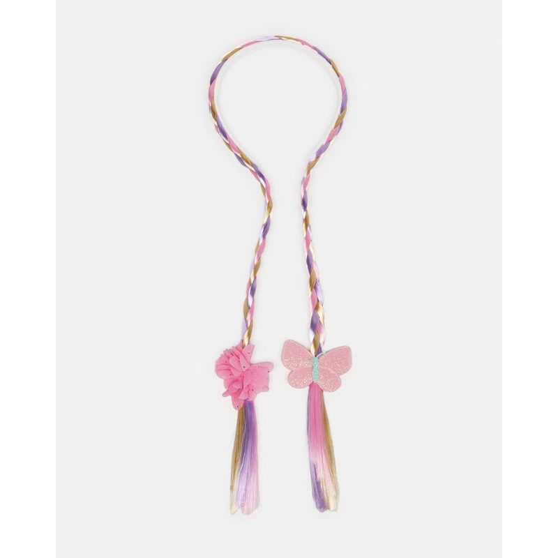 Girls Purple Headband With Synthetic Hair