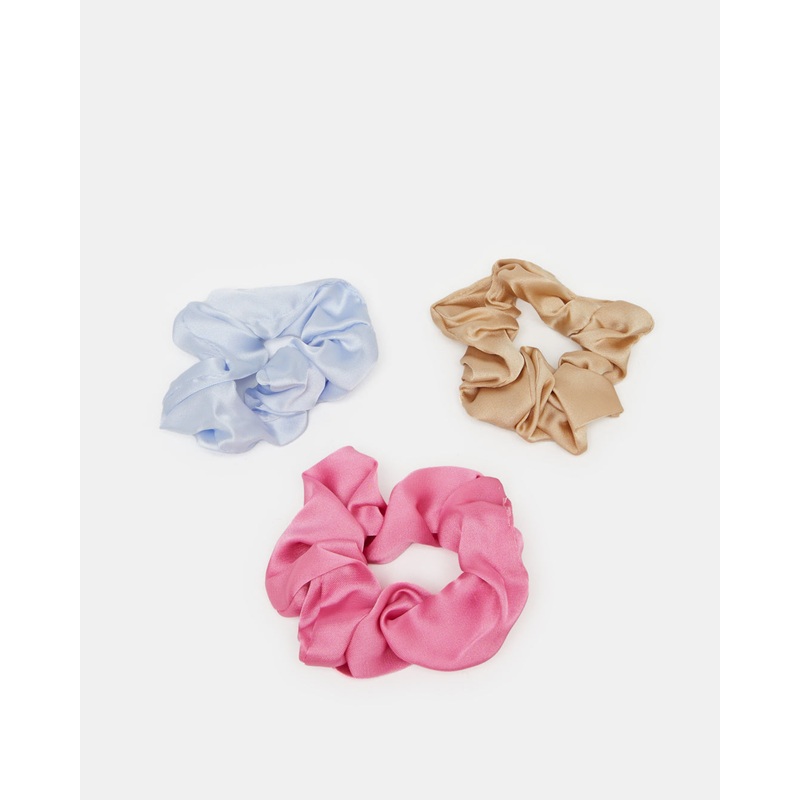 Women Assorted Embellished Scrunchy Set (3 Piece)