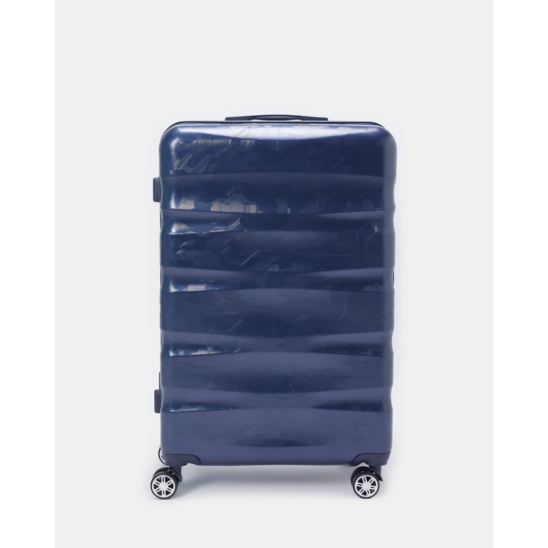 Blue Textured Trolley Luggage Trolley (24 Inch)