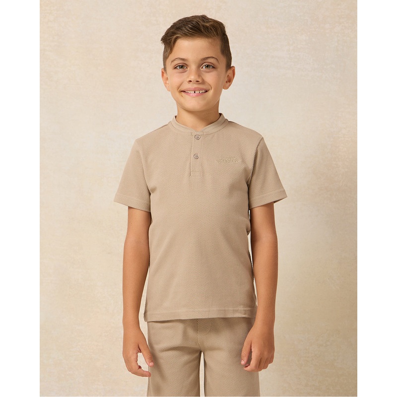 Boys Beige  Plain T-Shirt|2-3 Years|3-4 Years|4-5 Years|5-6 Years|6-7 Years|7-8 Years