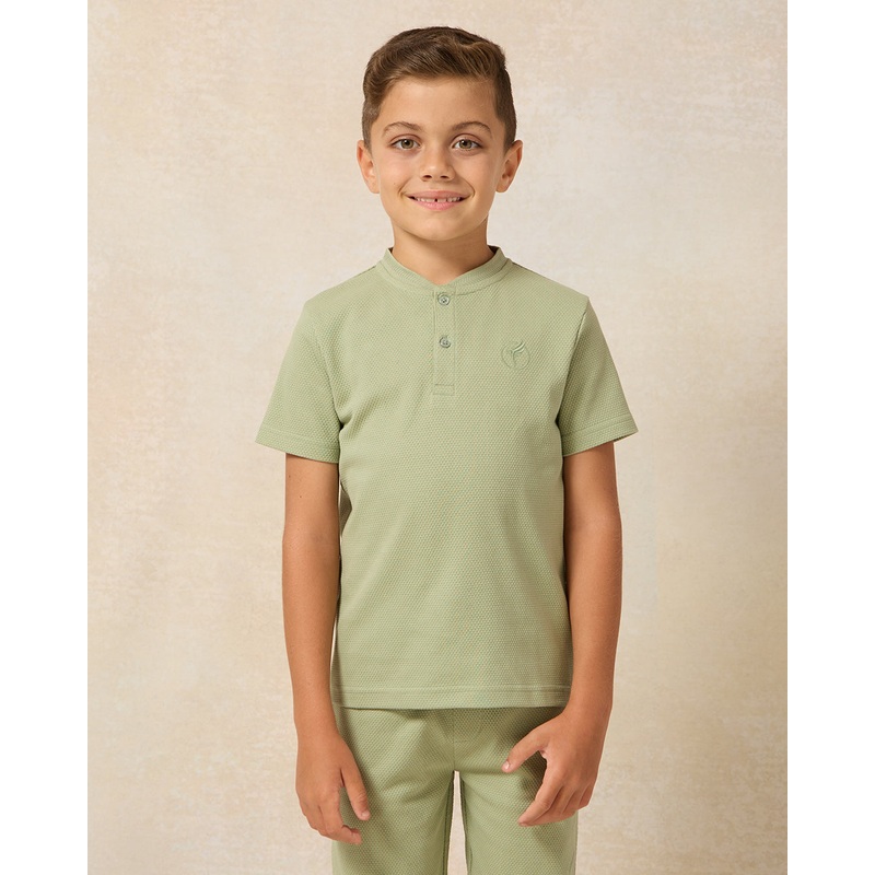 Boys Green Plain T-Shirt|2-3 Years|3-4 Years|4-5 Years|5-6 Years|6-7 Years|7-8 Years