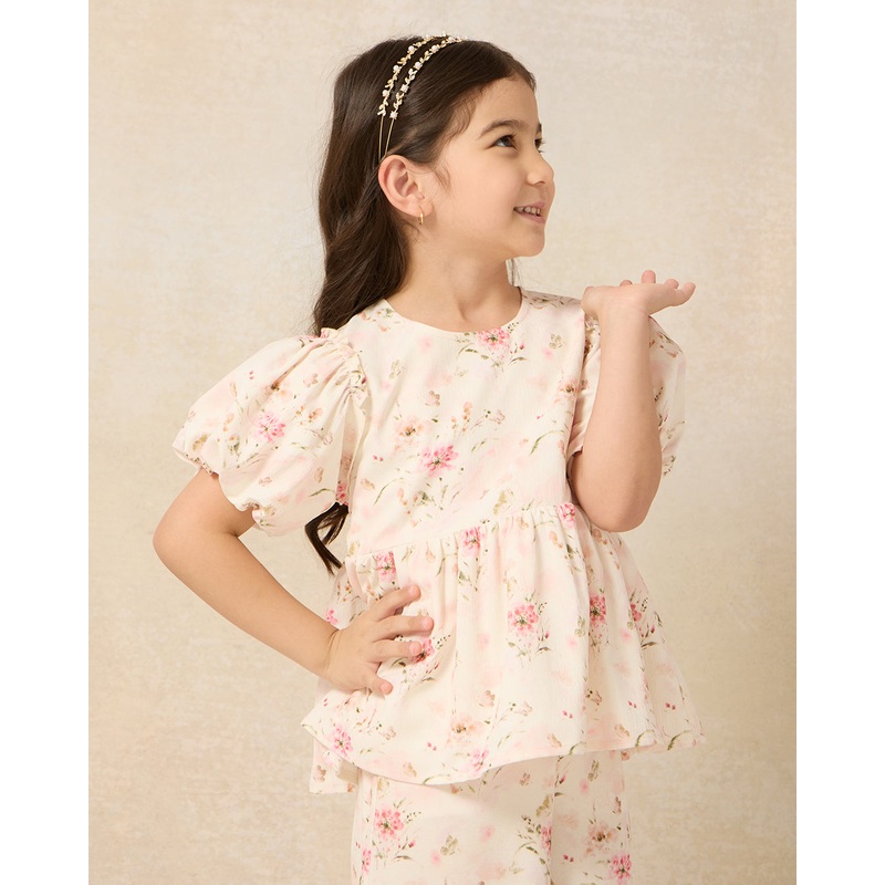 Girls Pink Printed Blouse|2-3 Years|3-4 Years|4-5 Years|5-6 Years|6-7 Years|7-8 Years