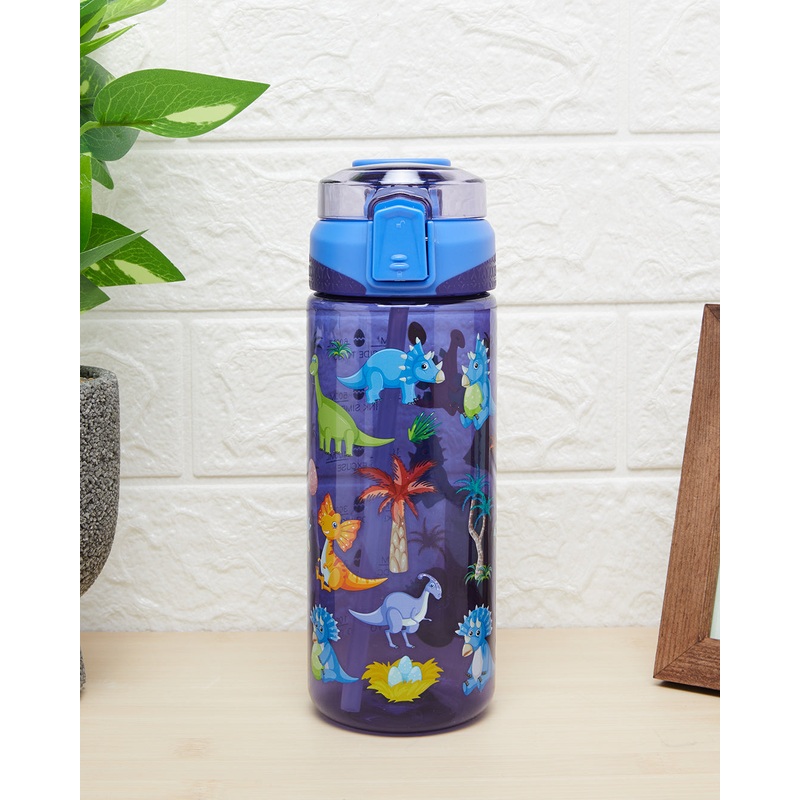 Navy Printed Water Bottle (600ml)