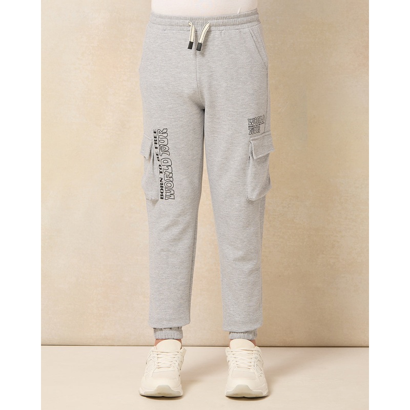 Senior Boys Grey Cargo Active Pants