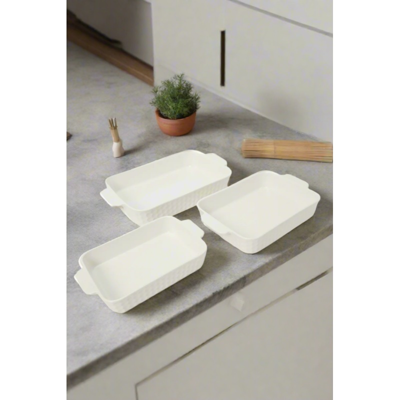 White Serving Set (3 Piece)
