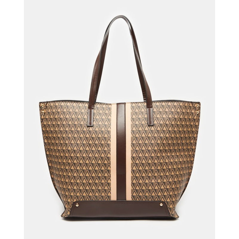 Women Brown Embellished Tote Bag