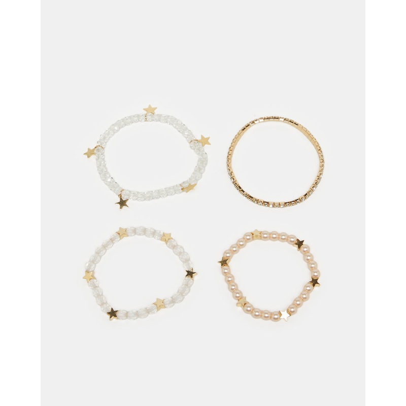 Women Gold Embellished bracelets (4 Piece)