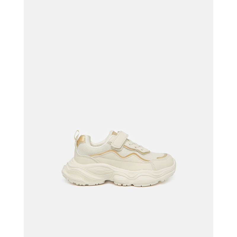 Girls Beige Multi Piece Trainer