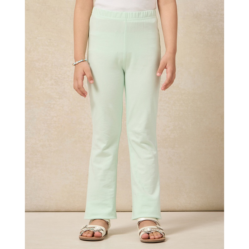 Girls Green Solid Leggings|2-3 Years|3-4 Years|4-5 Years|5-6 Years|6-7 Years|7-8 Years