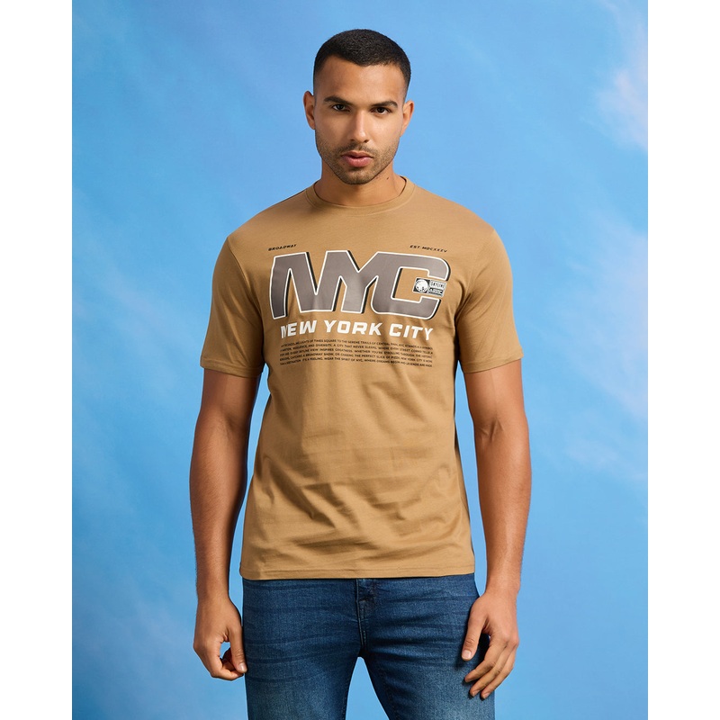 Men Mustard Graphic T-Shirt|Small|Medium|Large|X-Large|XX-Large