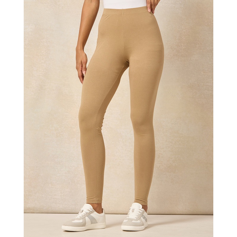 Women Olive Long Length Leggings