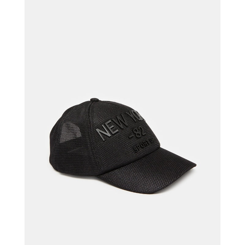 Boys Black  Embellished Cap