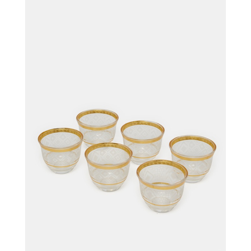 Clear Glass Gawa Cup Set (6 Piece)