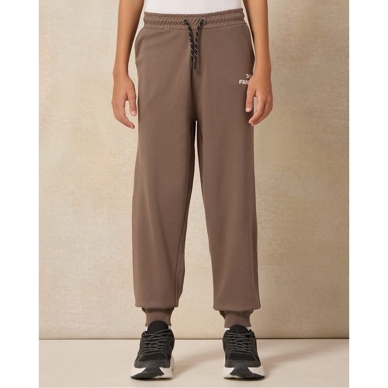 Senior Boys Brown Big Hem Active Pants