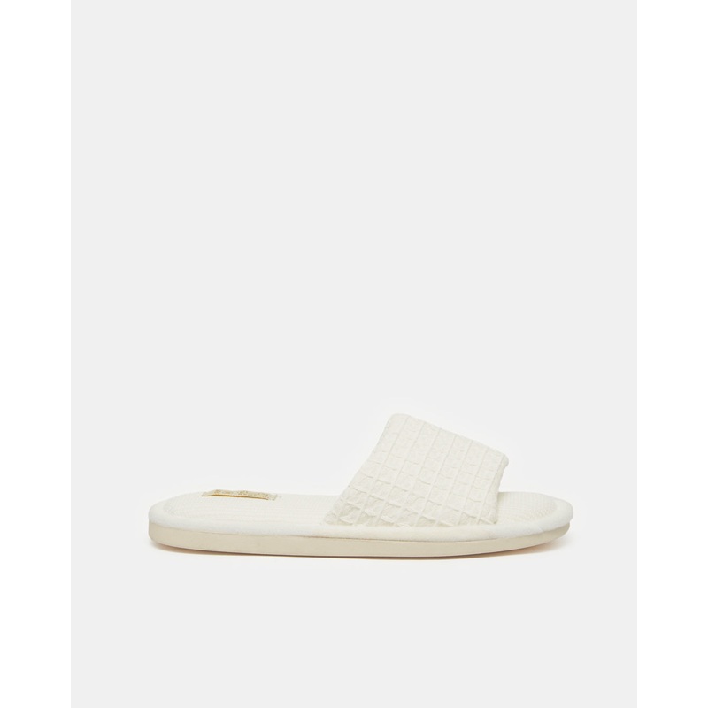 Women White Waffle Slipper|Small|Medium|Large