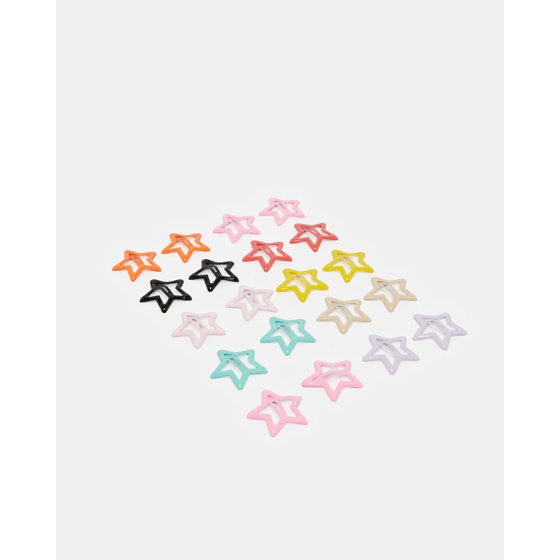 Girls Assorted Embellished Hair Clips Set (Pack of 20)