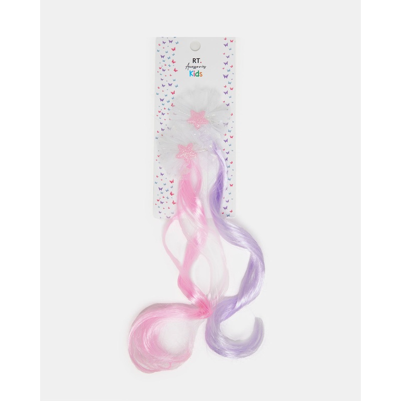 Girls Pink And Purple Hair Clip Set (Pack of 2)