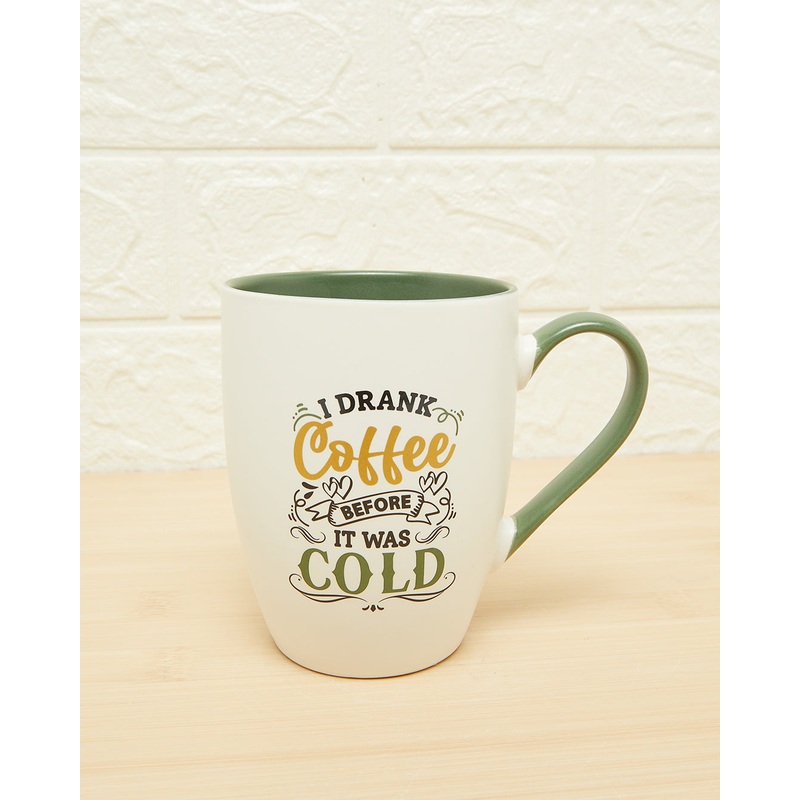 Green I Drank Coffee Before It Was Cool Mug