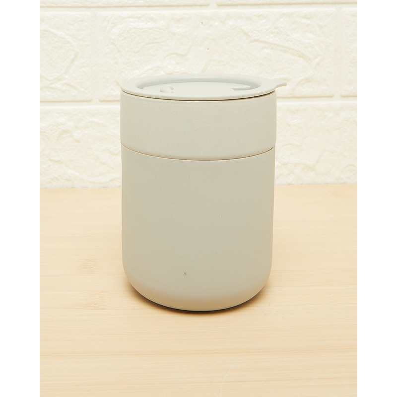 Grey Travel Mug With Silicon Lid Cover