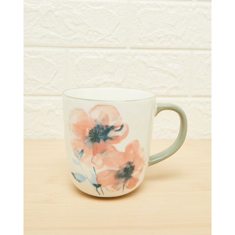 Multicolor Floral Pad Print Mug