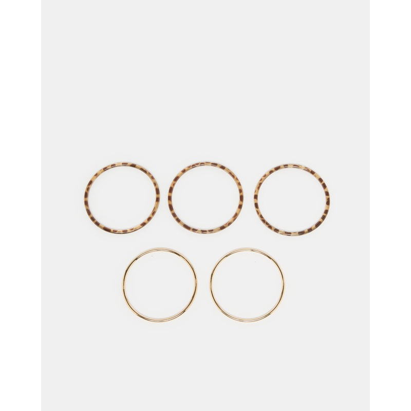 Women Gold Embellished Bangles Set Of (5 Piece)